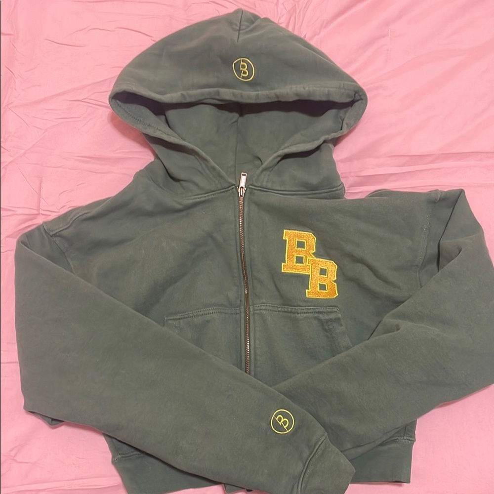 Cropped Green Hoodie